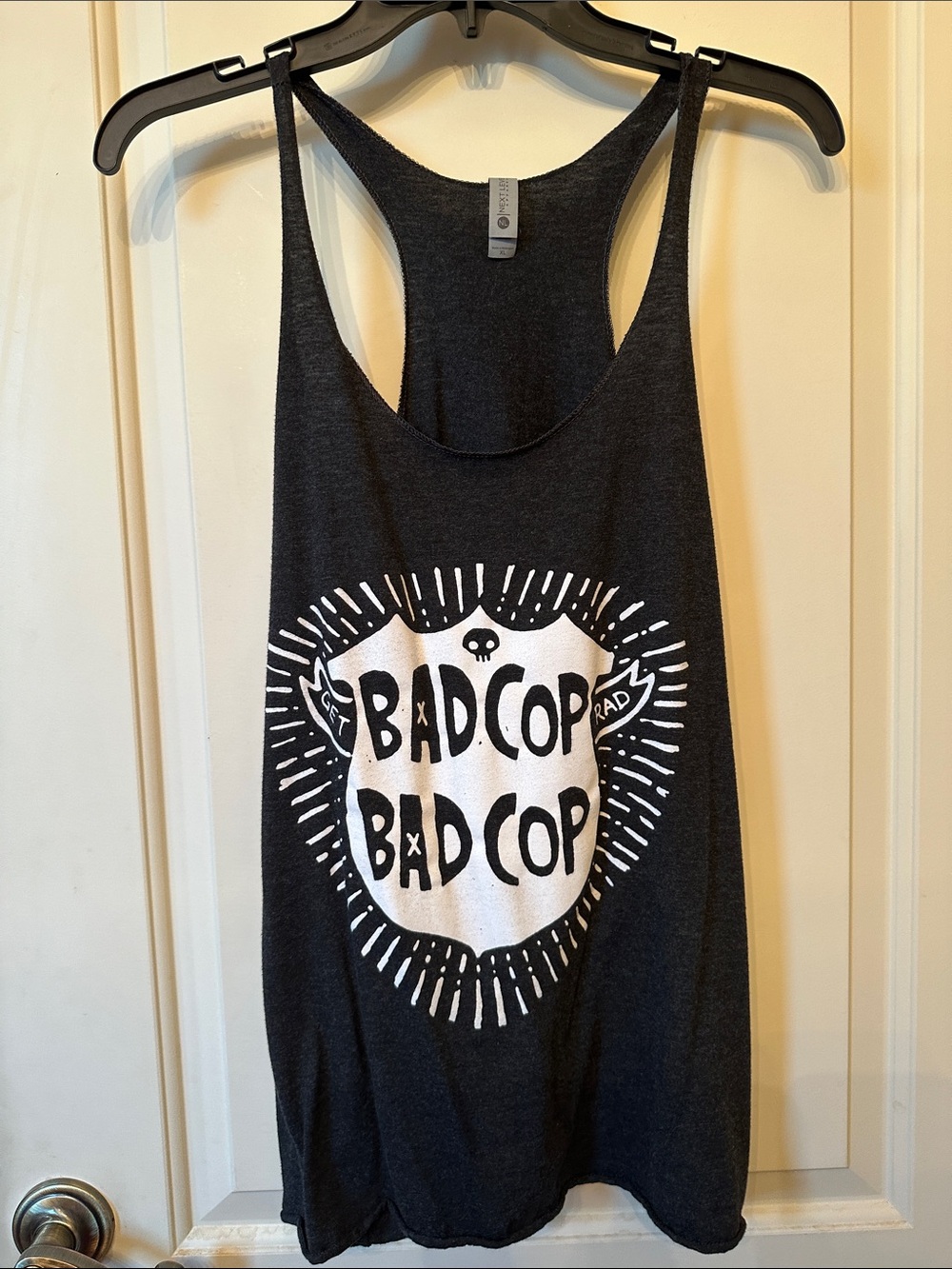 Bad Cop/Bad Cop Charcoal Gray Racerback Tank